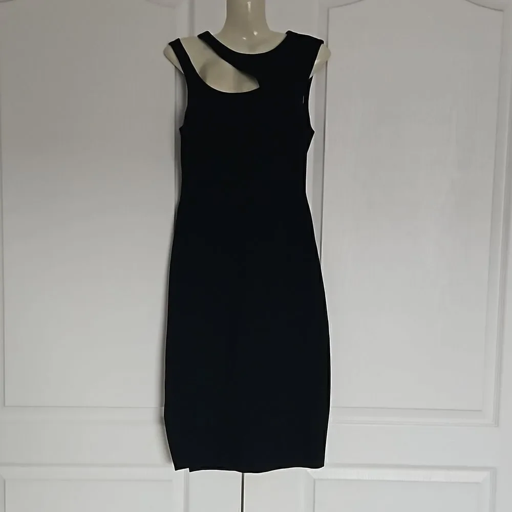 Marciano Ladies Bodycon Cut Out Midi Dress Small Black - Picture 2 of 16
